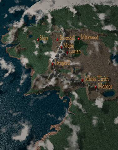 Experimental 3D map of Middle-earth